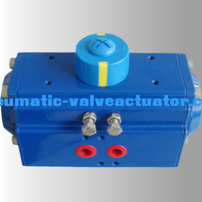 ชุดขับเคลื่อนแบบนิวเมติกแบบแร็คแอนด์พิเนียนเคลือบ PTFE สีน้ำเงิน