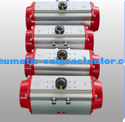 Silver Color Single Action 90 Degree Pneumatic Actuator Control Valve